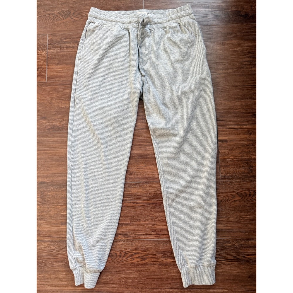 Faherty Brand Mens Gray Textured Organic Cotton Blend Joggers Size S